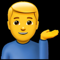 image for JLYK, showing the man tipping hand emoji