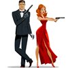 image for Leng showing a sexy couple with guns