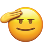 image for o7, showing the saluting emoji