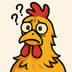 image for TACO, showing a befuddled chicken