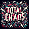 image for TC, showing the words Total Chaos surrounded by surrounded by elements representing disorder and confusion