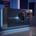 image for Vodcast, showing a screen and microphone