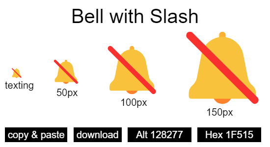 Bell with Slash emoji