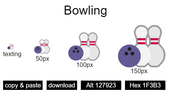 Bowling emoji