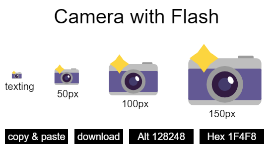 Camera with Flash emoji