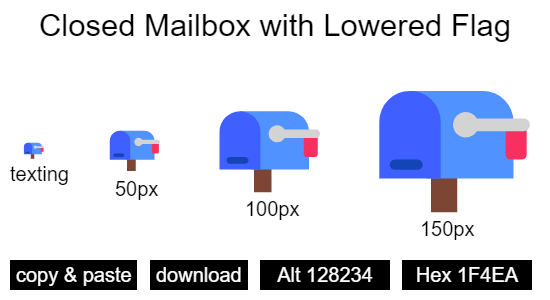 Closed Mailbox with Lowered Flag emoji