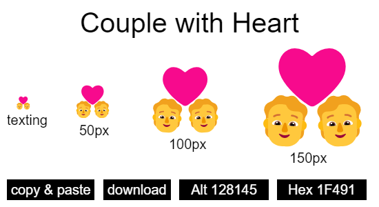 Couple with Heart emoji