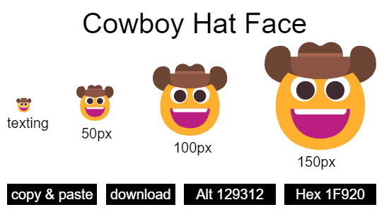 Cowboy Hat Face emoji