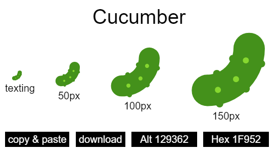 Cucumber emoji