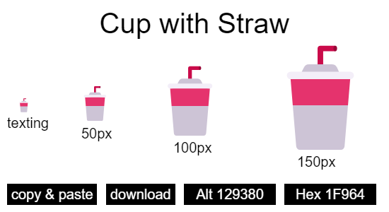 Cup with Straw emoji