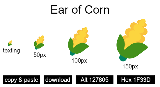 Ear of Corn emoji