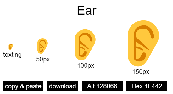 Ear emoji