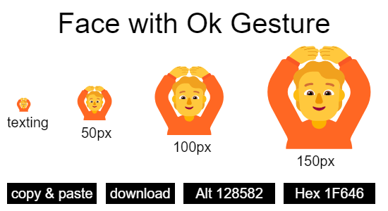 Face with Ok Gesture emoji