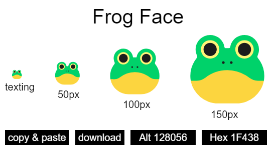 Frog Face emoji