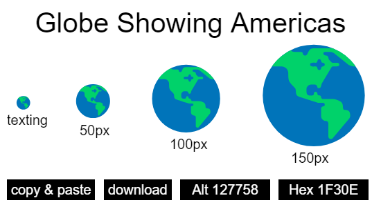 Globe Showing Americas emoji