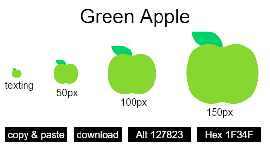 Green Apple emoji