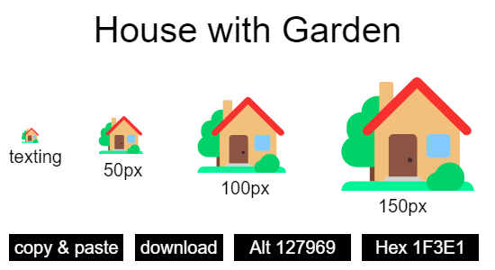 House with Garden emoji