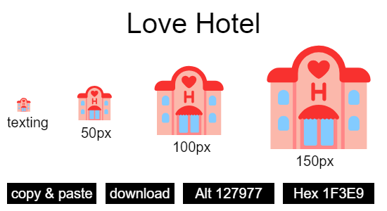 Love Hotel emoji