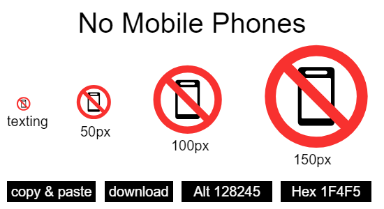 No Mobile Phones emoji