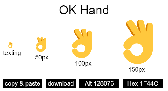 OK Hand emoji