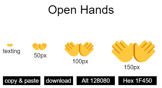Open Hands emoji