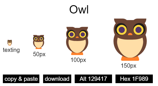 Owl emoji