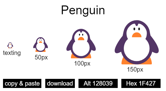 Penguin emoji