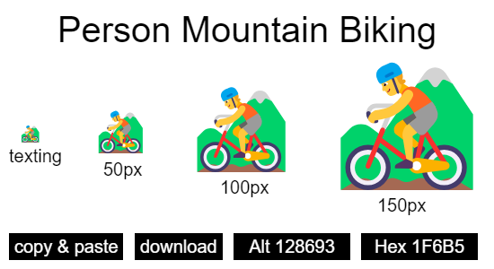 Person Mountain Biking emoji