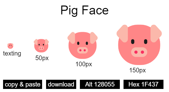 Pig Face emoji