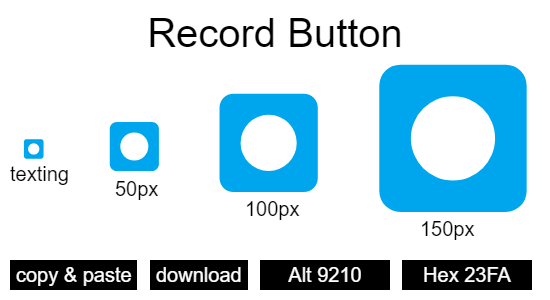 Record Button emoji