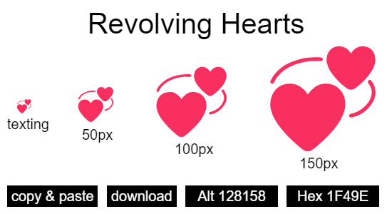 Revolving Hearts emoji