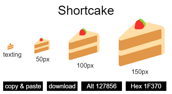 Shortcake emoji