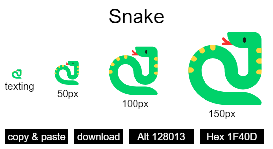 Snake emoji