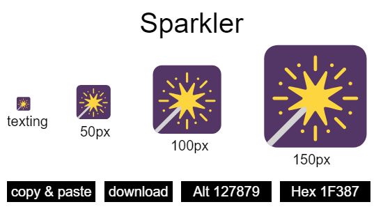 Sparkler emoji