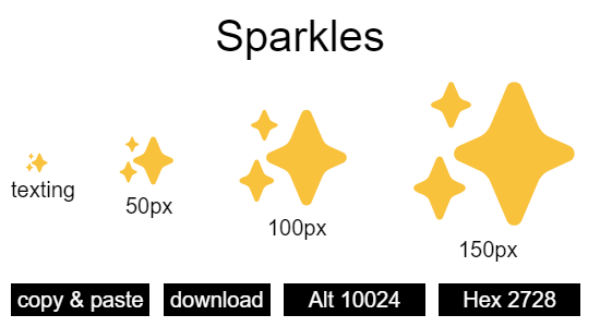 Sparkles emoji