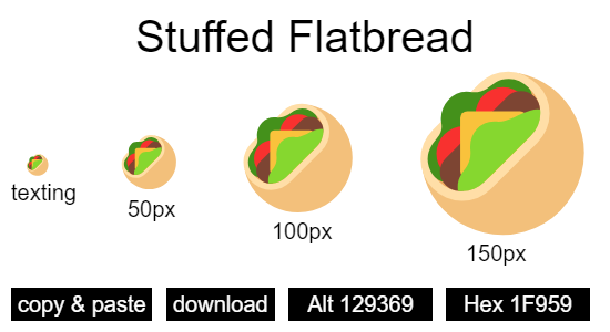 Stuffed Flatbread emoji