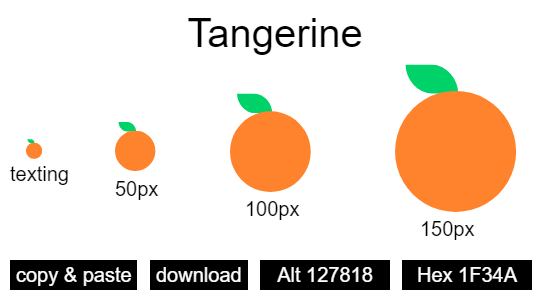 Tangerine emoji
