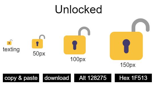 Unlocked emoji