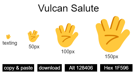 Vulcan Salute emoji