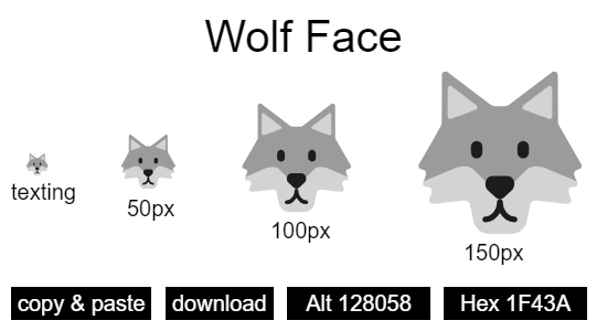 Wolf Face emoji