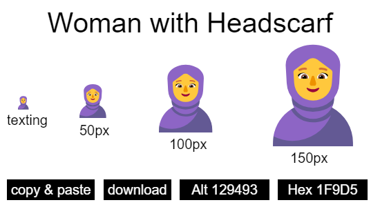 Woman with Headscarf emoji