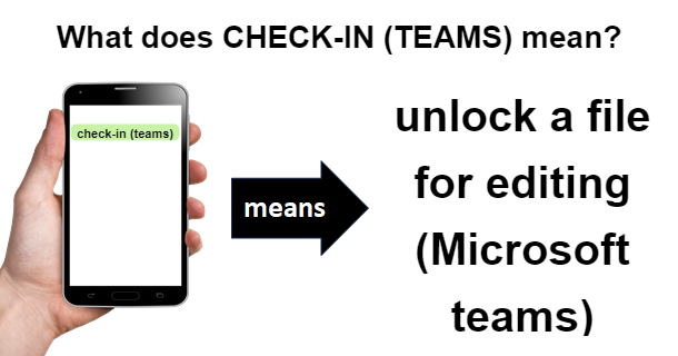 meaning of CHECK-IN (TEAMS)